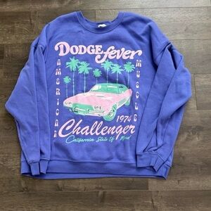 Dodge Fever Challenger Graphic Sweatshirt - Purple